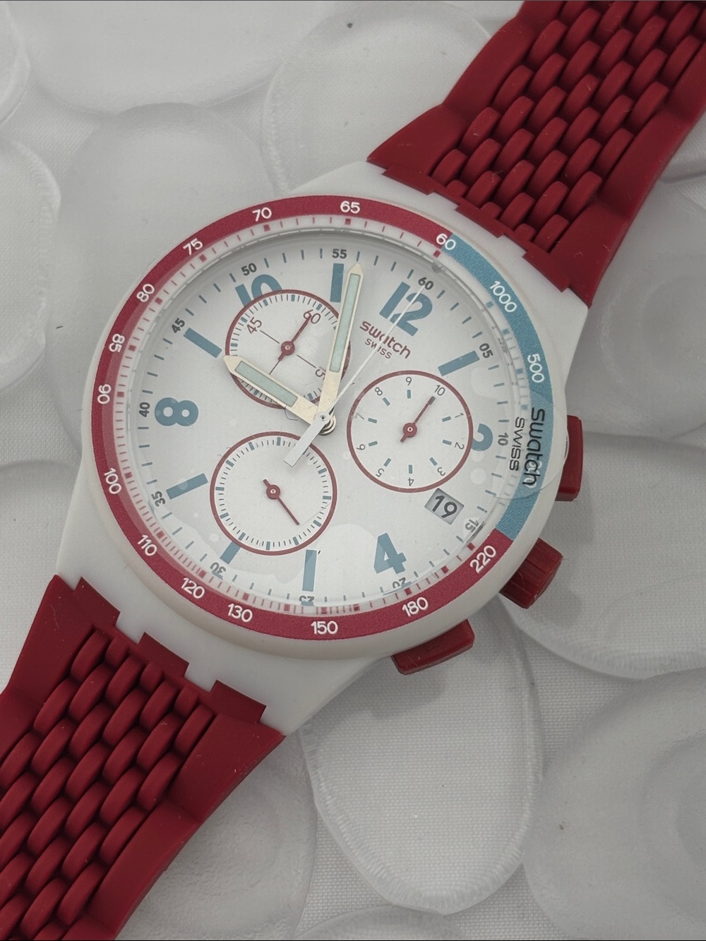 Swatch Watch - SUSM403 - RED TRACK